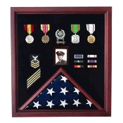 Flag Photo plus Badge Display Case