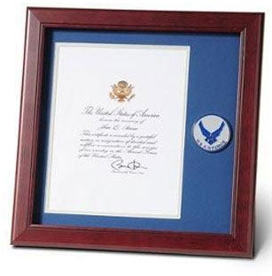 Flag plus certificate display case