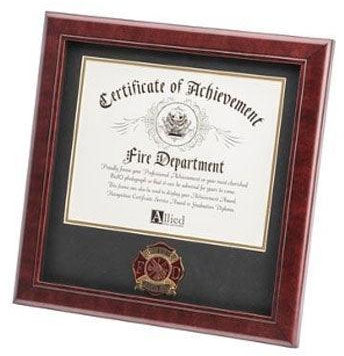 Firefighter Medallion Certificate Frame