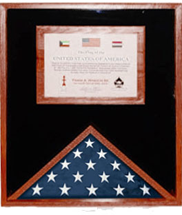 Flag Photo plus Badge Display Case