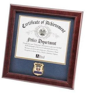 Police Department Medallion Certificate Frame