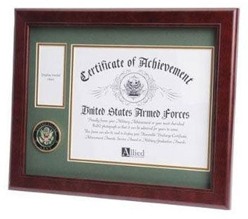 U.S. Army Medallion Certificate and Medal Frame