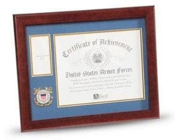 U.S. Coast Guard Medallion Certificate and Medal Frame