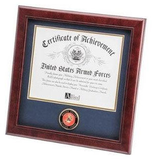 U.S. Marine Corps Medallion Certificate Frame